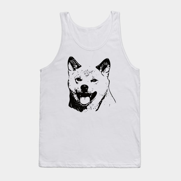 Shiba Inu Face Design - A Shiba Christmas Gift Tank Top by DoggyStyles